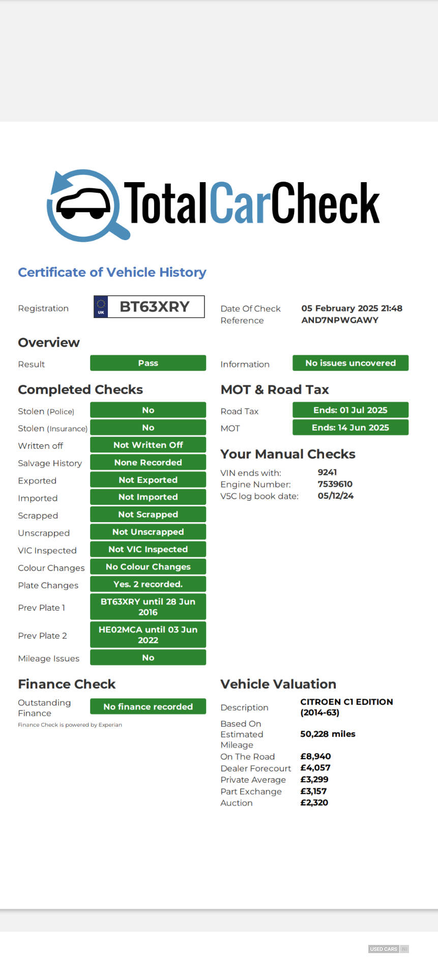 Jan 2014 Citroen C1 1.0i Edition 3dr
