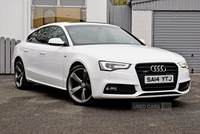 Audi A5 2.0 TFSI Black Edition Sportback 5dr Petrol S Tronic quattro Euro 6 (s/s) (225 ps) **BLACK LEATHER INTERIOR** in Down