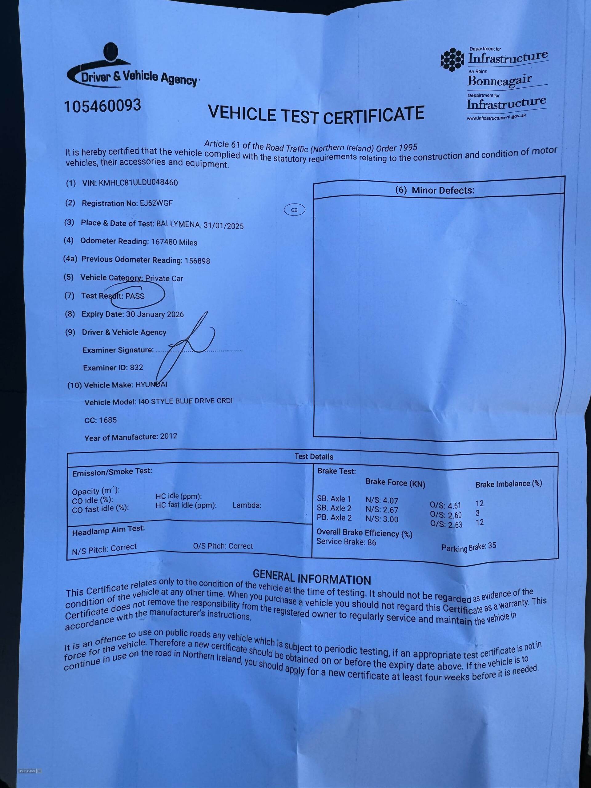Nov 2012 Hyundai i40 1.7 CRDi [115] Blue Drive Style 5dr
