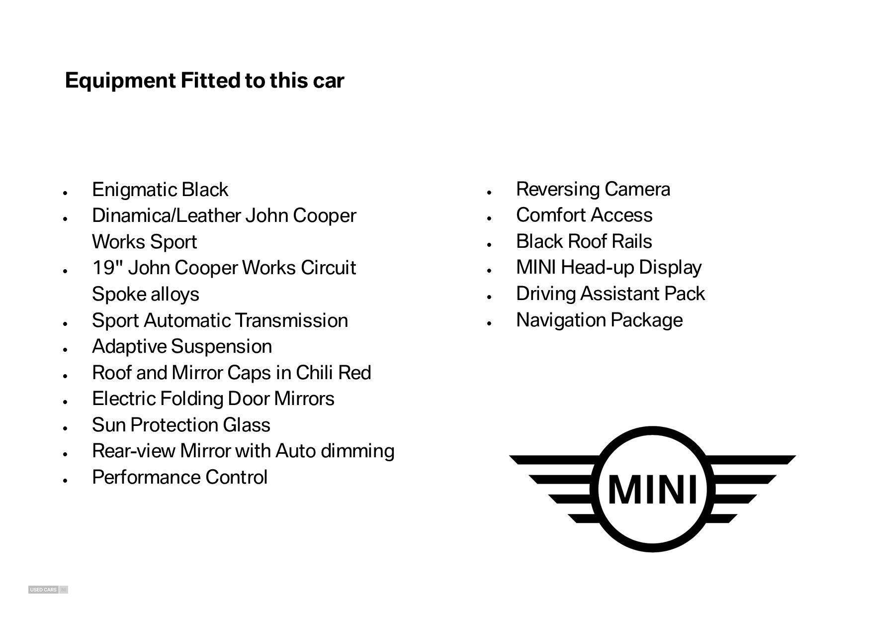 Mar 2020 MINI Countryman 2.0 John Cooper Works ALL4 5dr Auto