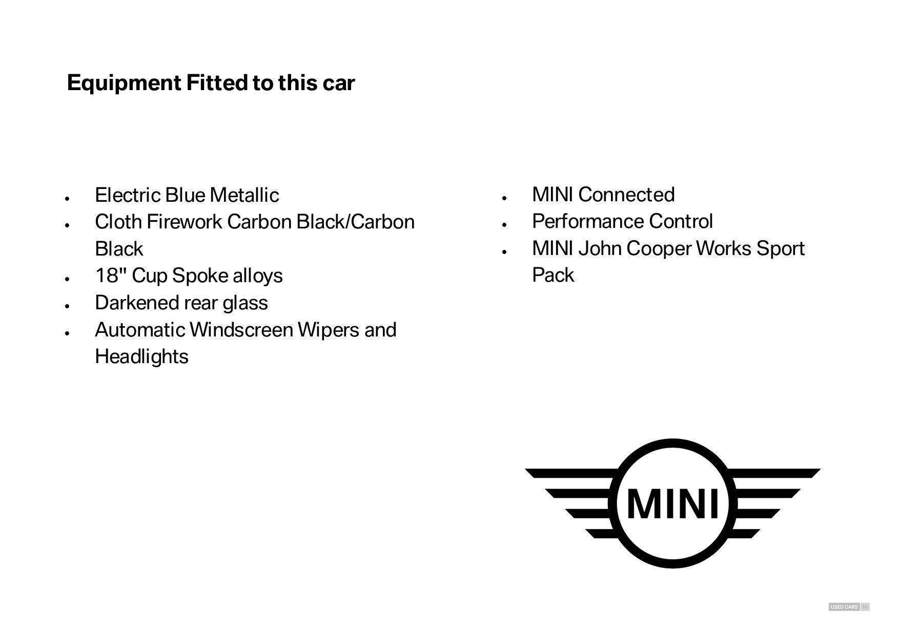 Aug 2018 MINI HATCHBACK 1.5 Cooper 3dr