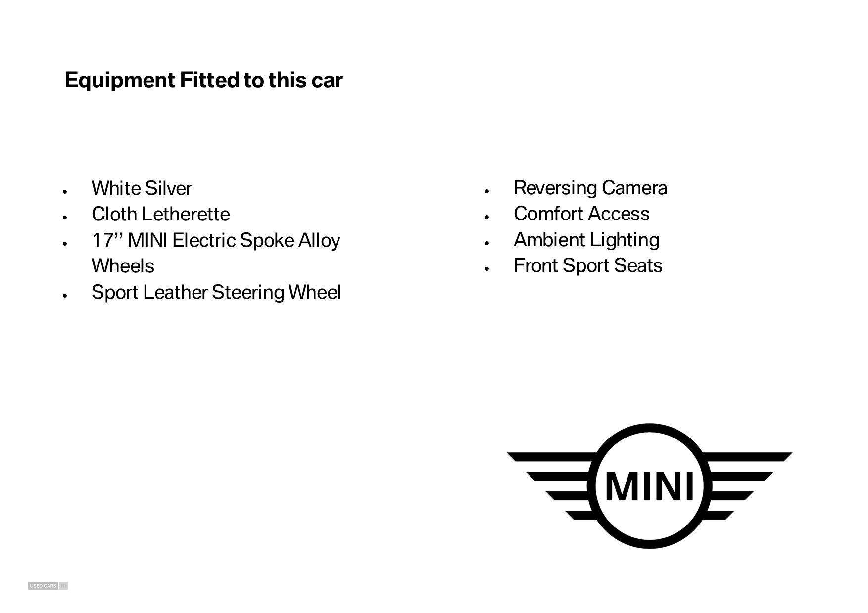 Sep 2021 MINI HATCHBACK 135kW Cooper S Level 2 33kWh 3dr Auto