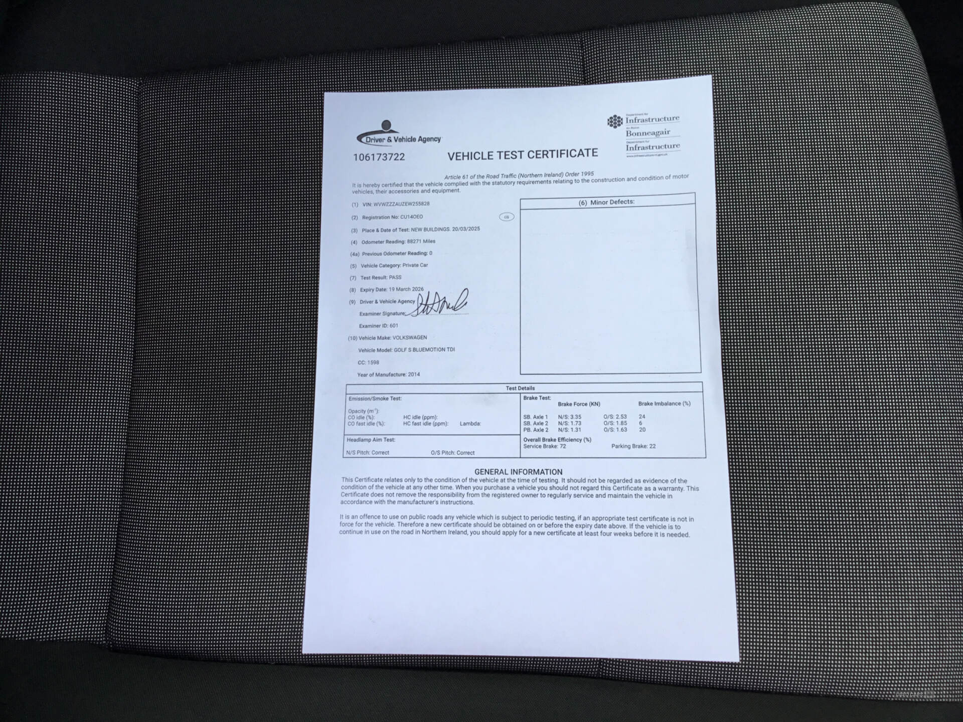 Mar 2014 Volkswagen Golf 1.6 TDI 105 S 3dr