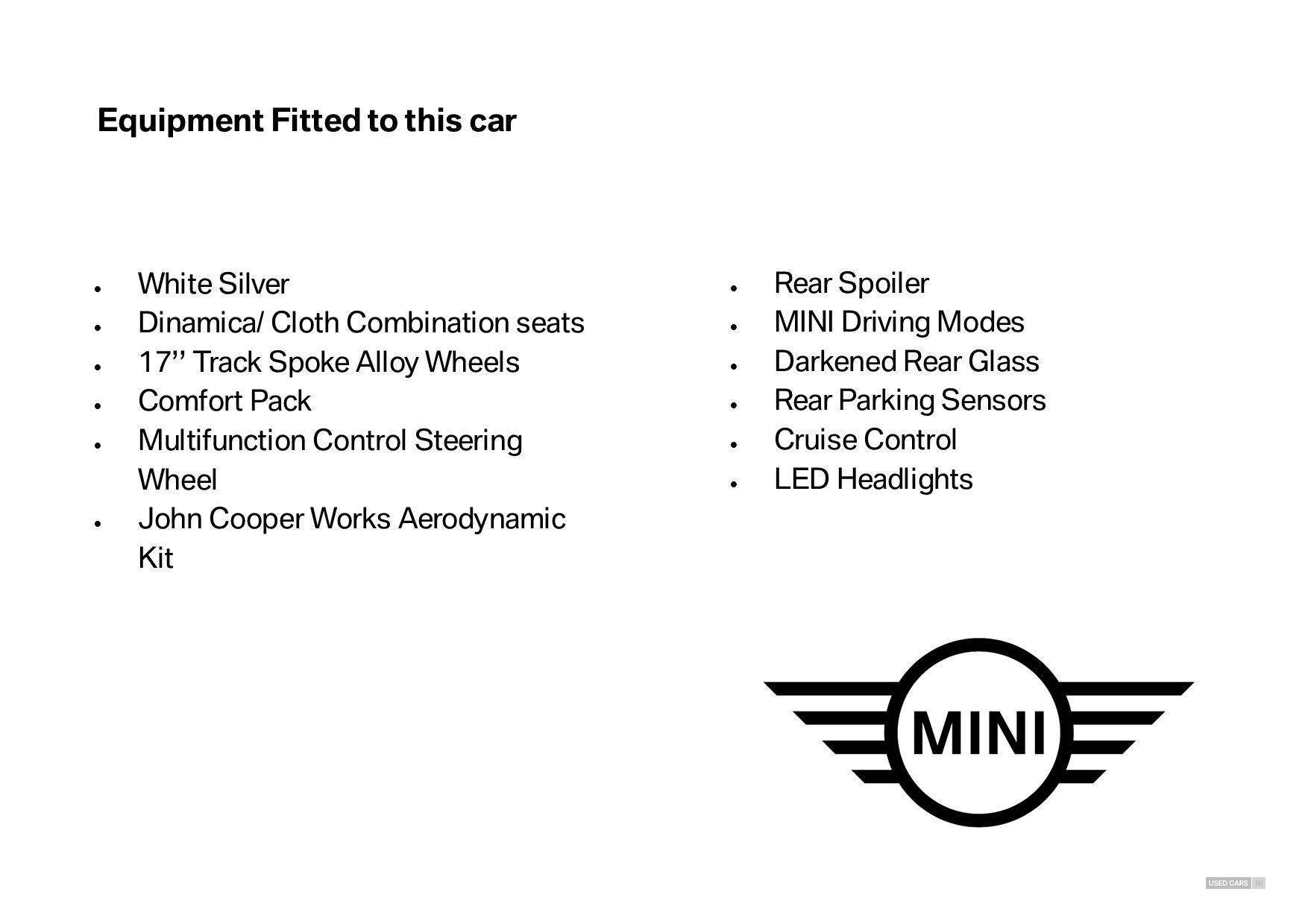 Sep 2020 MINI HATCHBACK 1.5 Cooper Sport II 3dr