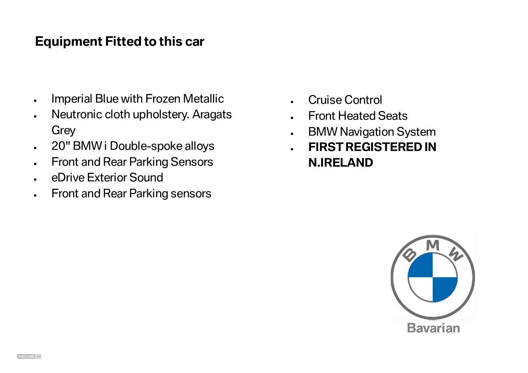 Jul 2022 BMW i3 135kW S 42kWh 5dr Auto