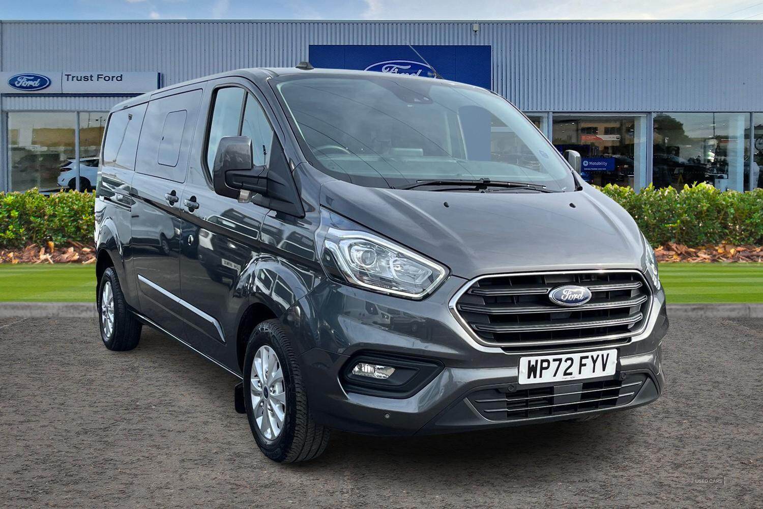 Nov 2022 Ford Transit Custom 2.0 EcoBlue 170ps Low Roof D/Cab Limited Van Auto