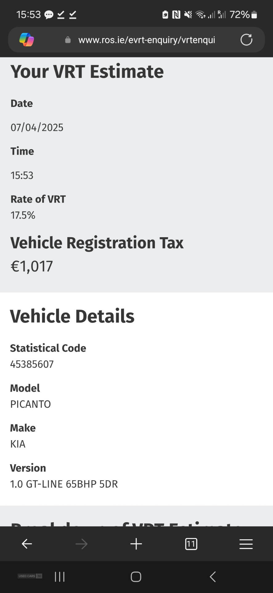 Nov 2017 Kia Picanto 1.0 GT-line 5dr