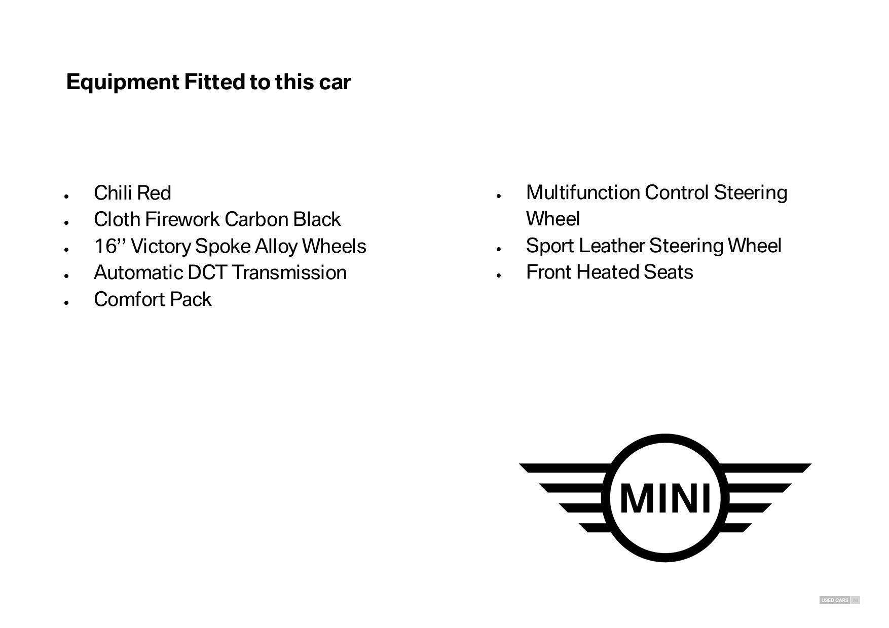 Feb 2022 MINI HATCHBACK 1.5 Cooper Classic 5dr Auto