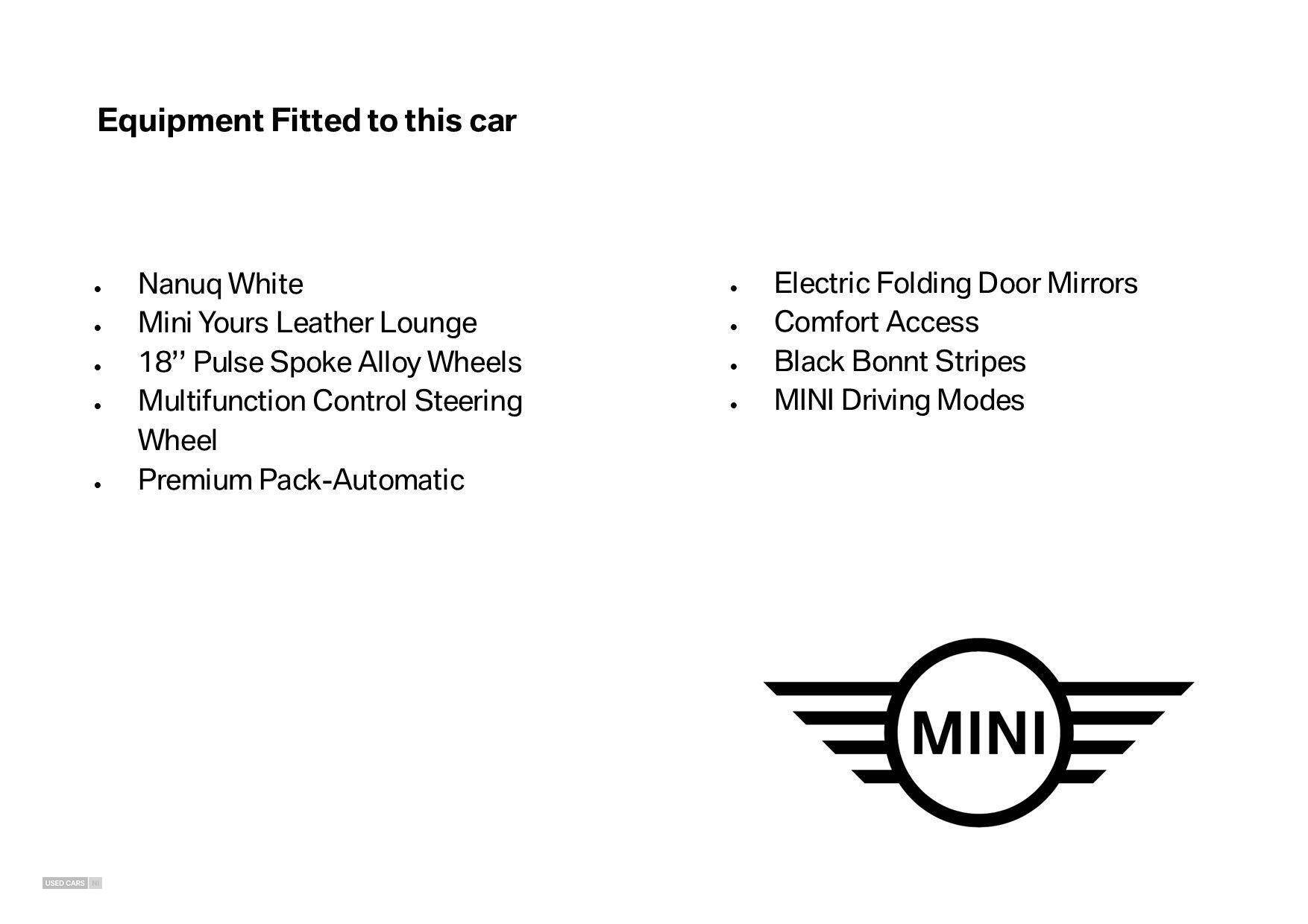Mar 2023 MINI HATCHBACK 2.0 Cooper S Exclusive 5dr Auto