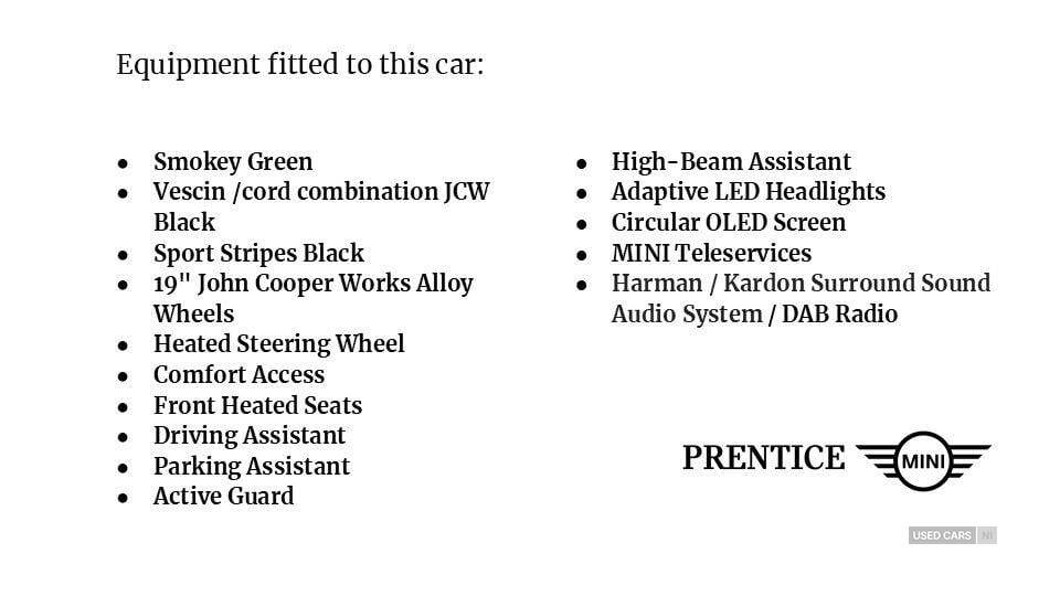 Aug 2024 MINI Countryman 2.0 John Cooper Works ALL4 5dr Auto