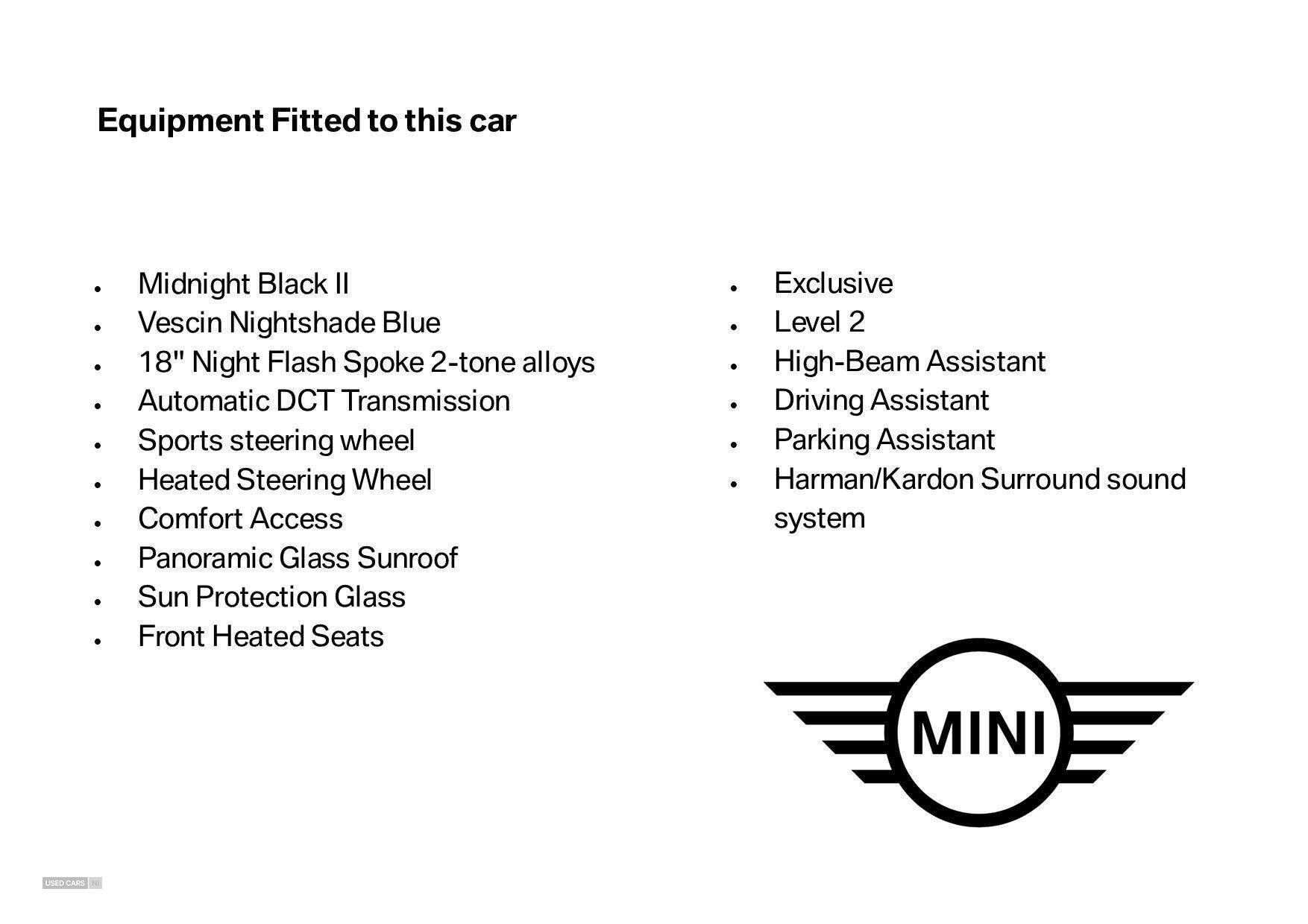 Nov 2024 MINI Cooper 1.5 C Exclusive 3dr Auto