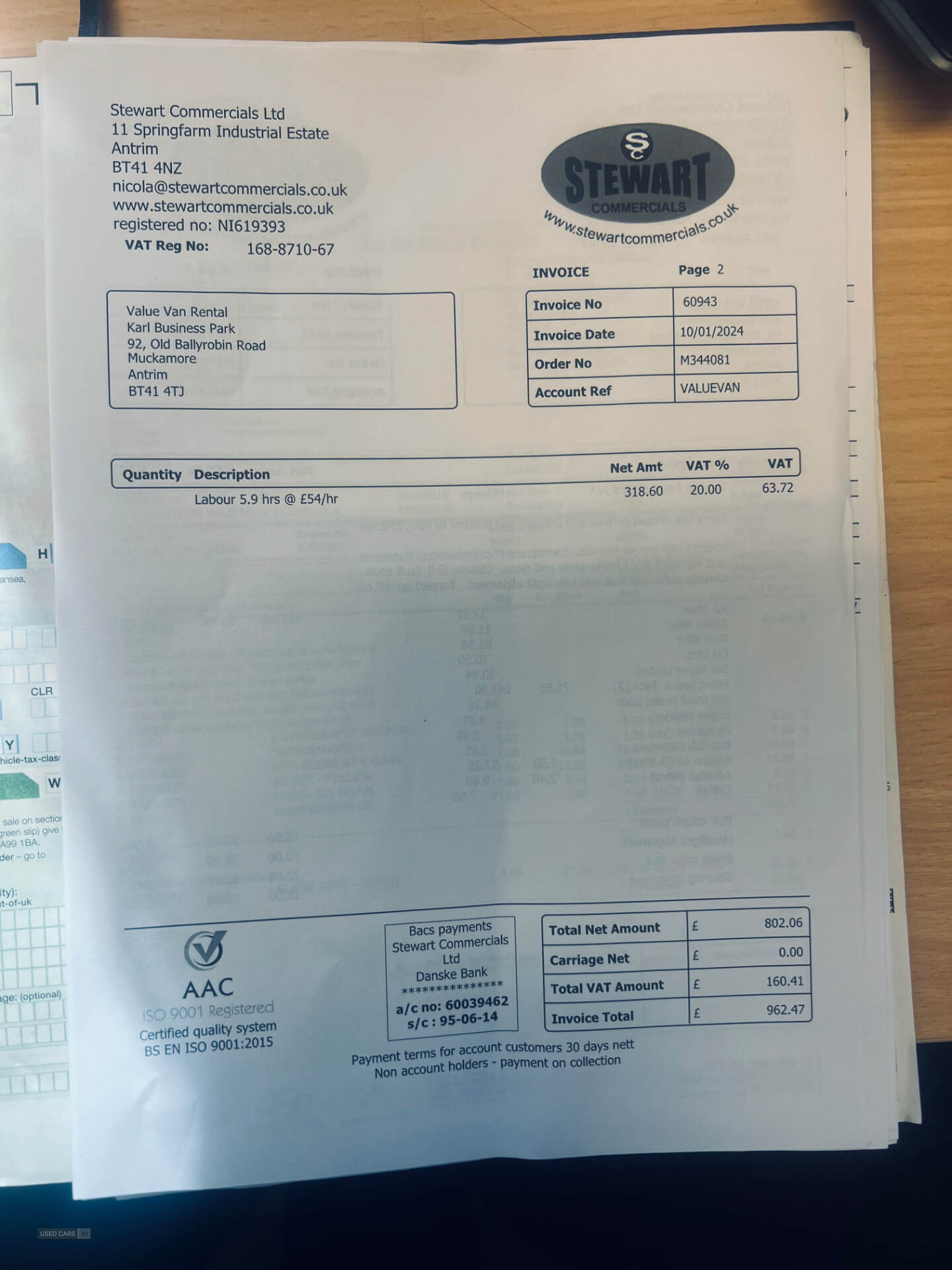 Ford Ranger DIESEL in Down