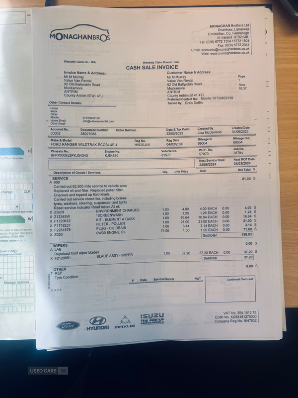 Ford Ranger DIESEL in Down