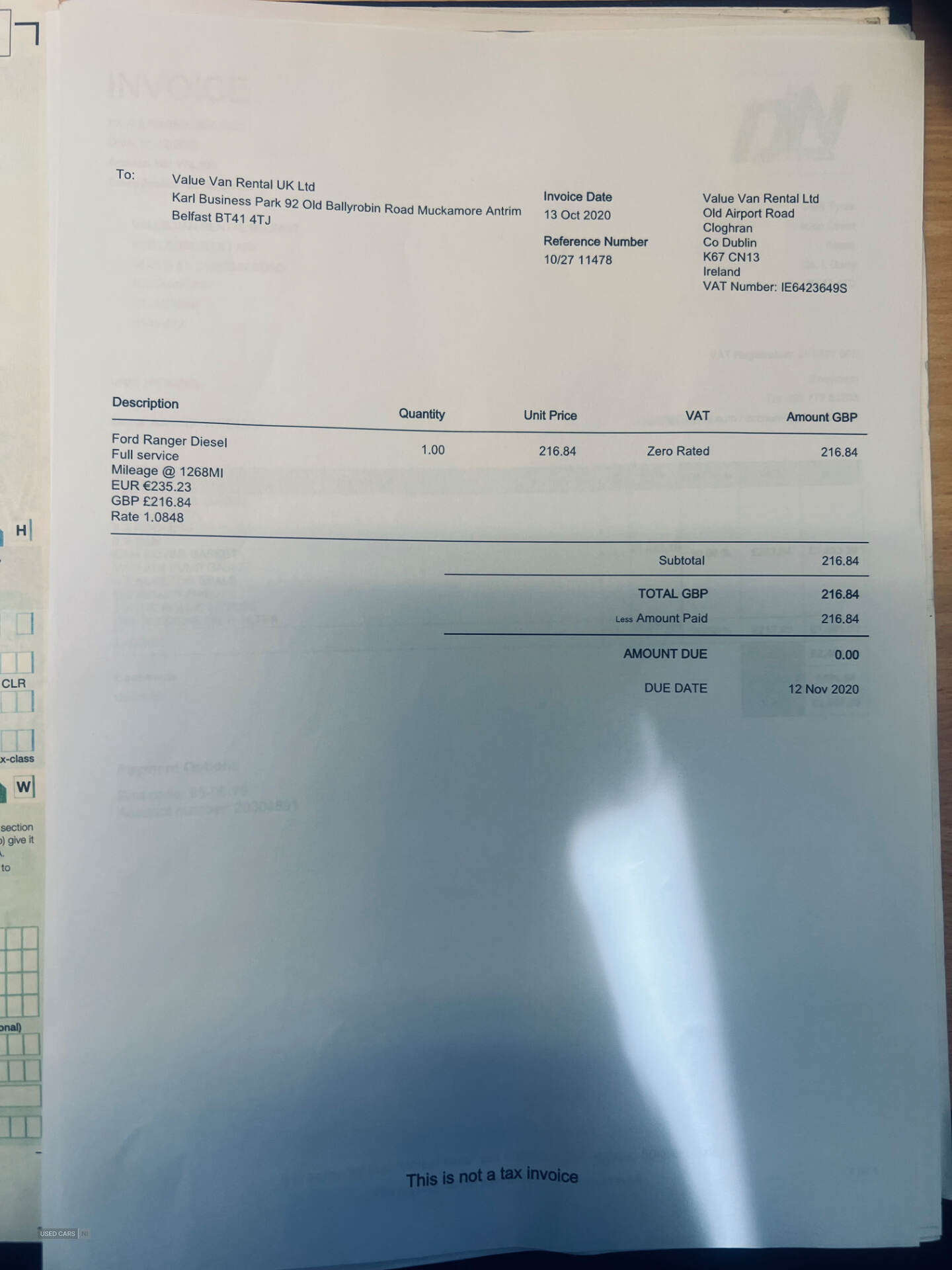 Ford Ranger DIESEL in Down