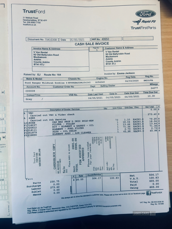 Ford Ranger DIESEL in Down