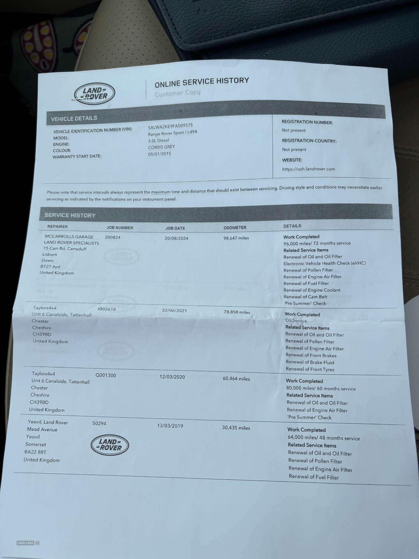 Dec 2014 Land Rover Range Rover Sport 3.0 SDV6 HSE Dynamic 5dr Auto