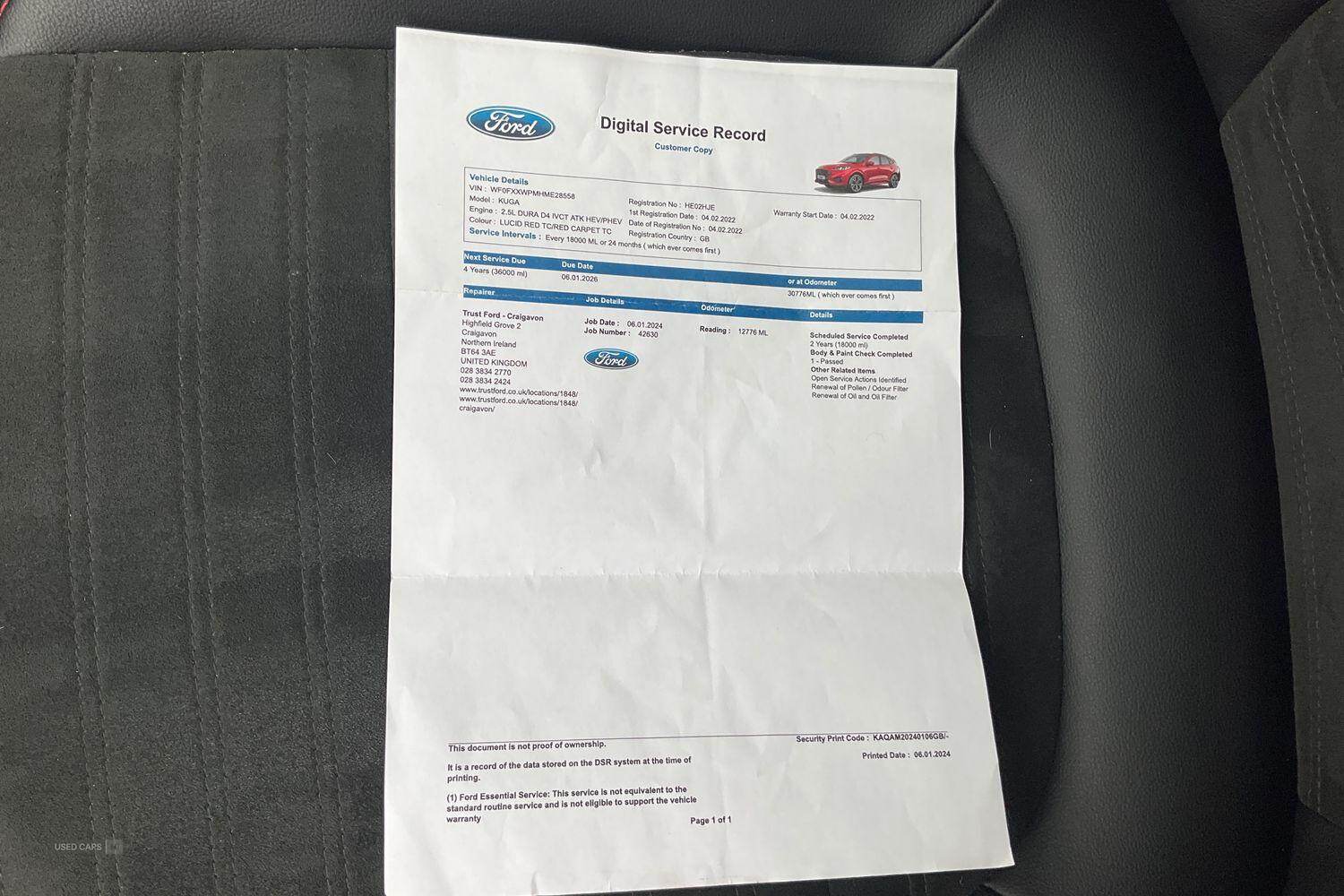 Feb 2022 Ford Kuga 2.5 PHEV ST-Line X Edition 5dr CVT