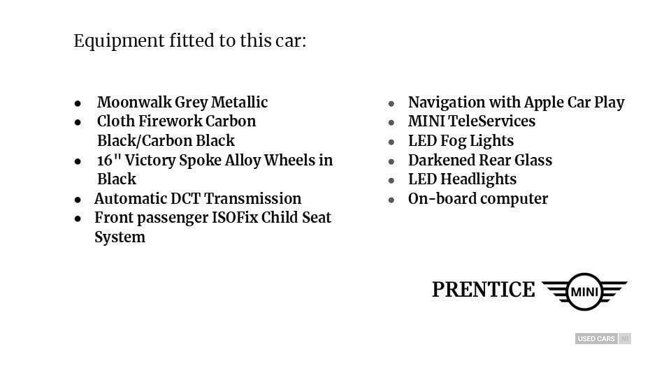 Oct 2018 MINI Hatch 1.5 Cooper II 5dr Auto