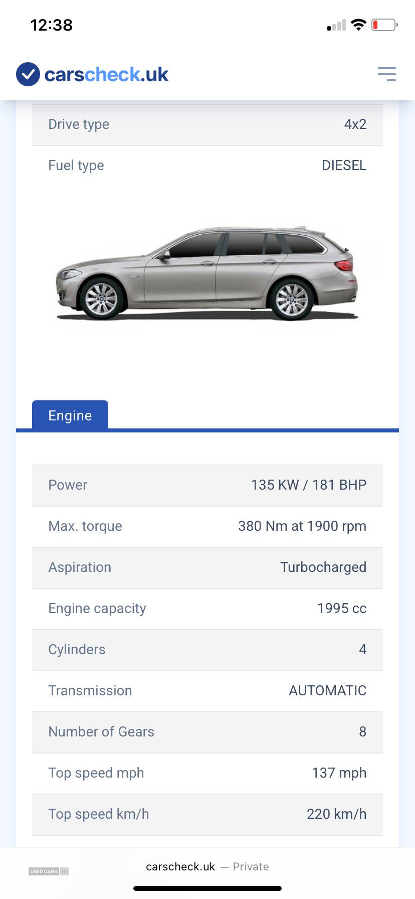 Mar 2011 BMW 5 Series 520d SE 5dr Step Auto