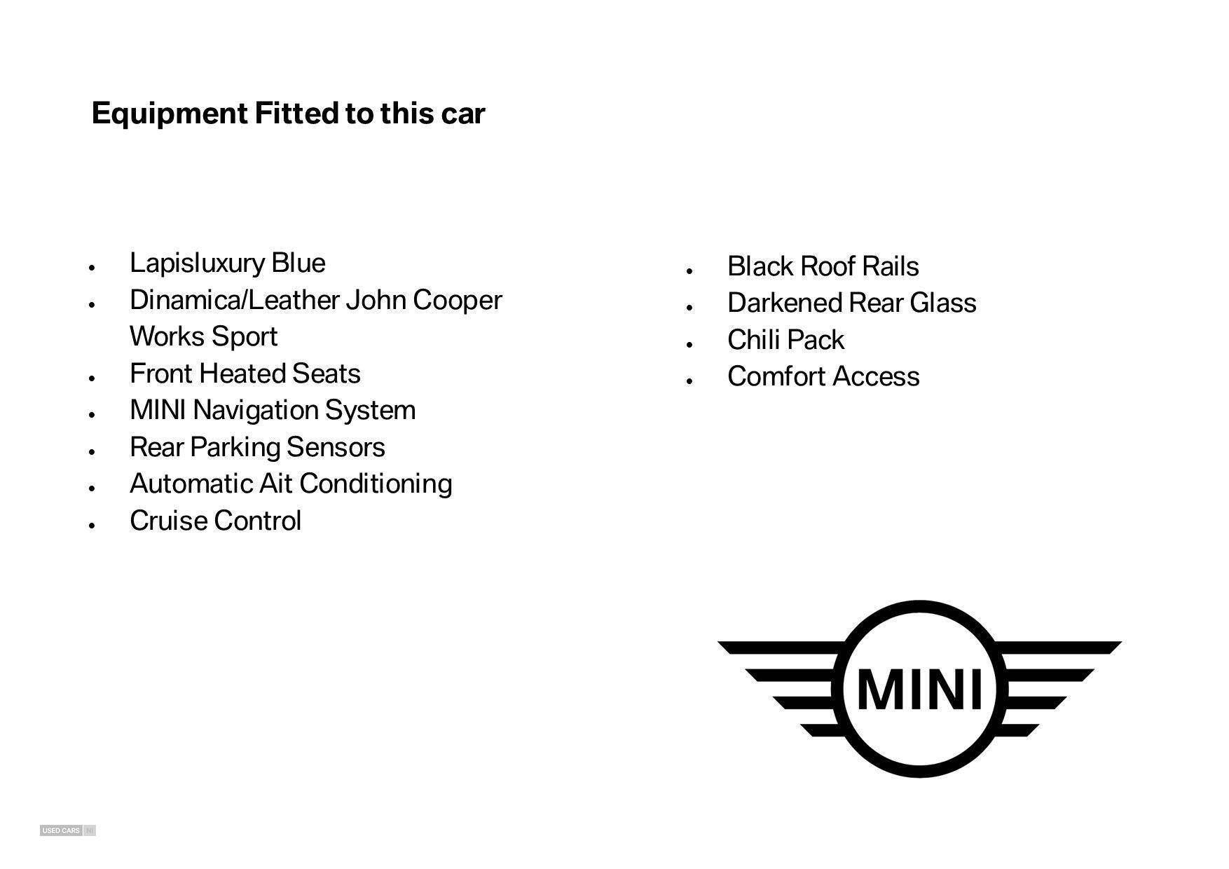 Sep 2017 MINI Countryman 2.0 John Cooper Works ALL4 5dr
