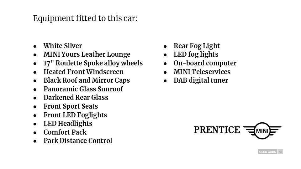 Dec 2019 MINI Hatch 1.5 Cooper Exclusive II 5dr