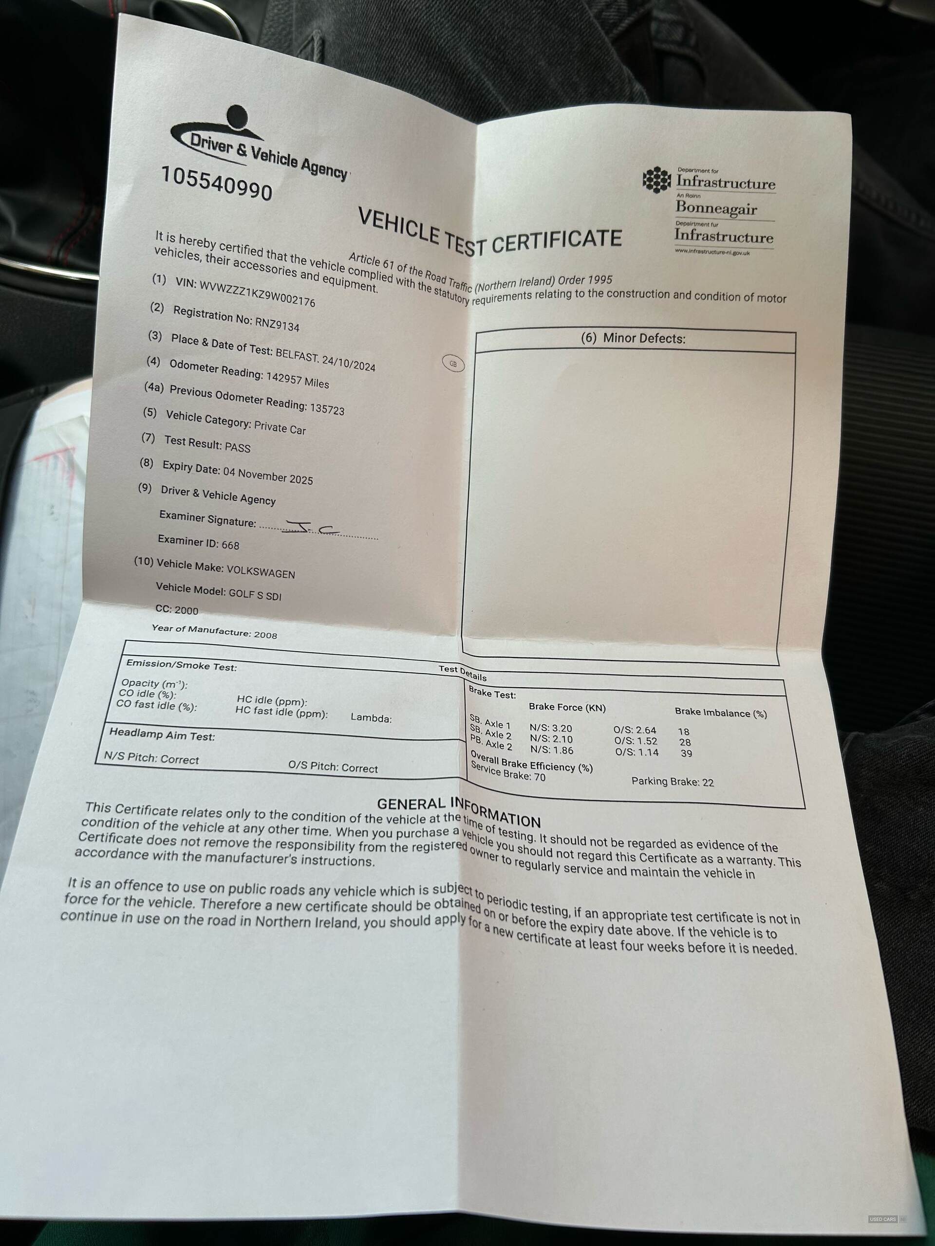 Jun 2008 Volkswagen Golf 2.0 S SDI 3dr [AC]
