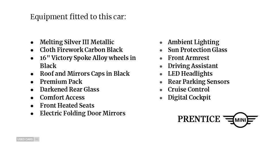 Jan 2024 MINI Hatch 1.5 Cooper Classic 3dr Auto