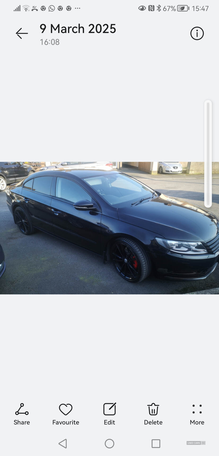 Aug 2014 Volkswagen CC 2.0 TDI BlueMotion Tech 4dr DSG