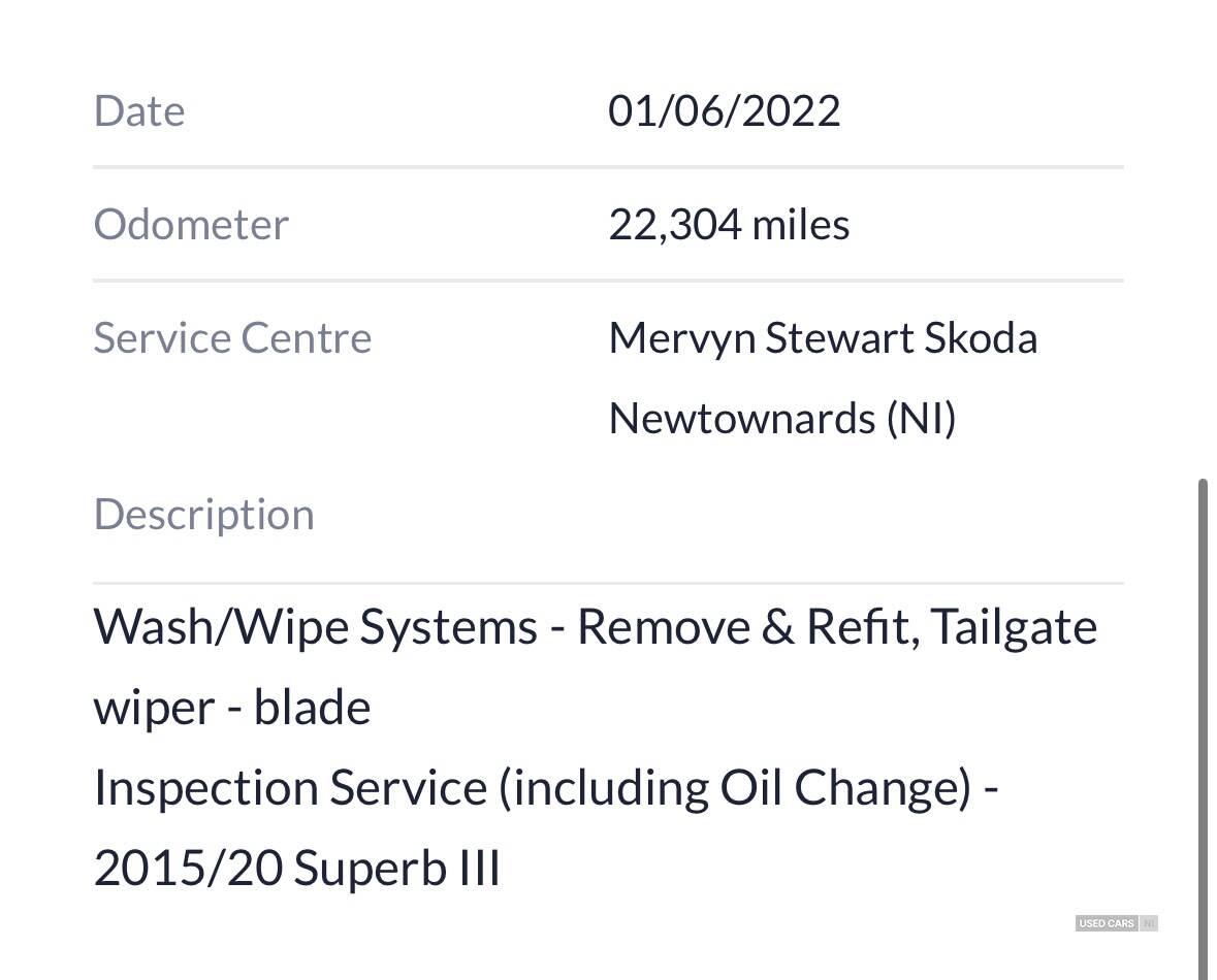 Skoda Superb HATCHBACK in Derry / Londonderry
