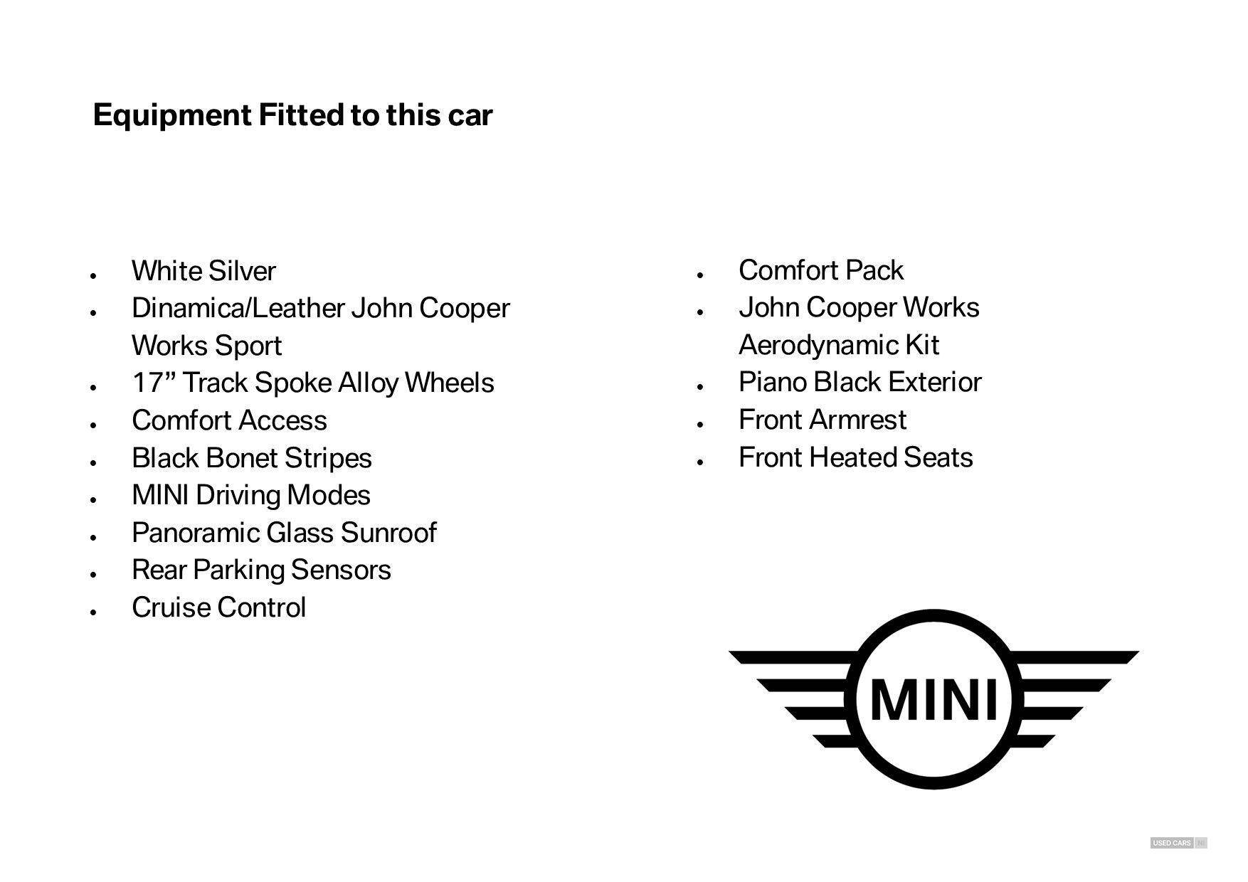 Aug 2021 MINI HATCHBACK 2.0 Cooper S Sport 3dr