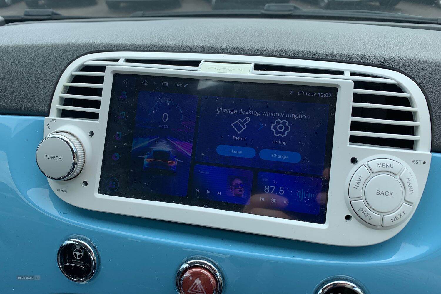 2014 Fiat 500 1.2 Colour Therapy in Blue with 62K + Upgraded Touch Screen