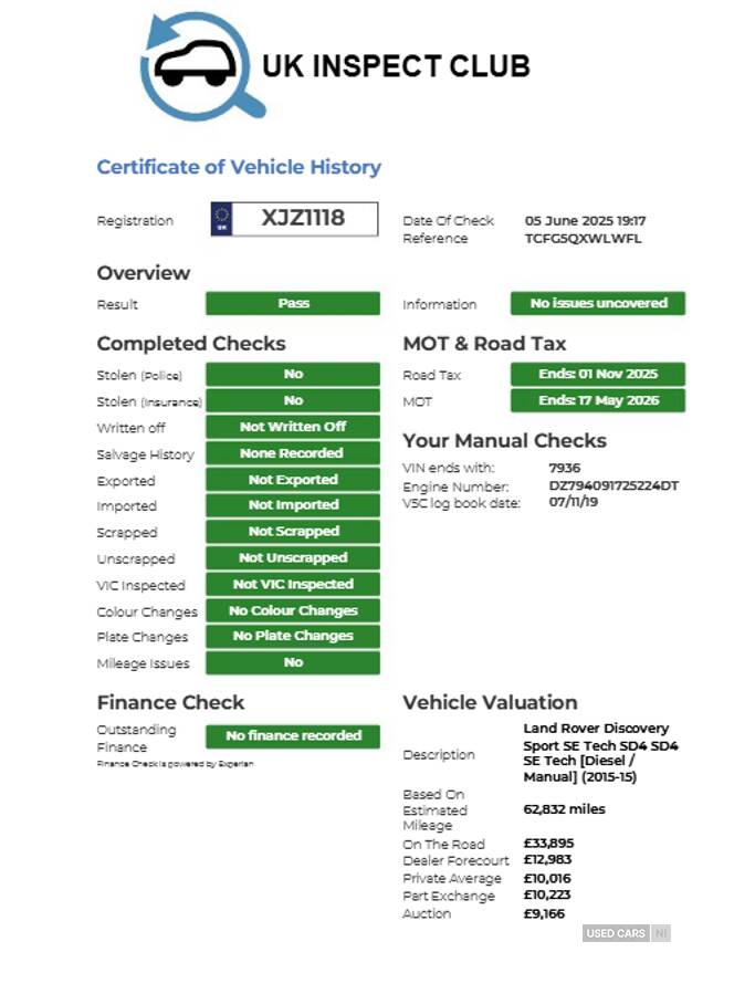 Mar 2015 Land Rover Discovery Sport 2.2 SD4 SE Tech 5dr