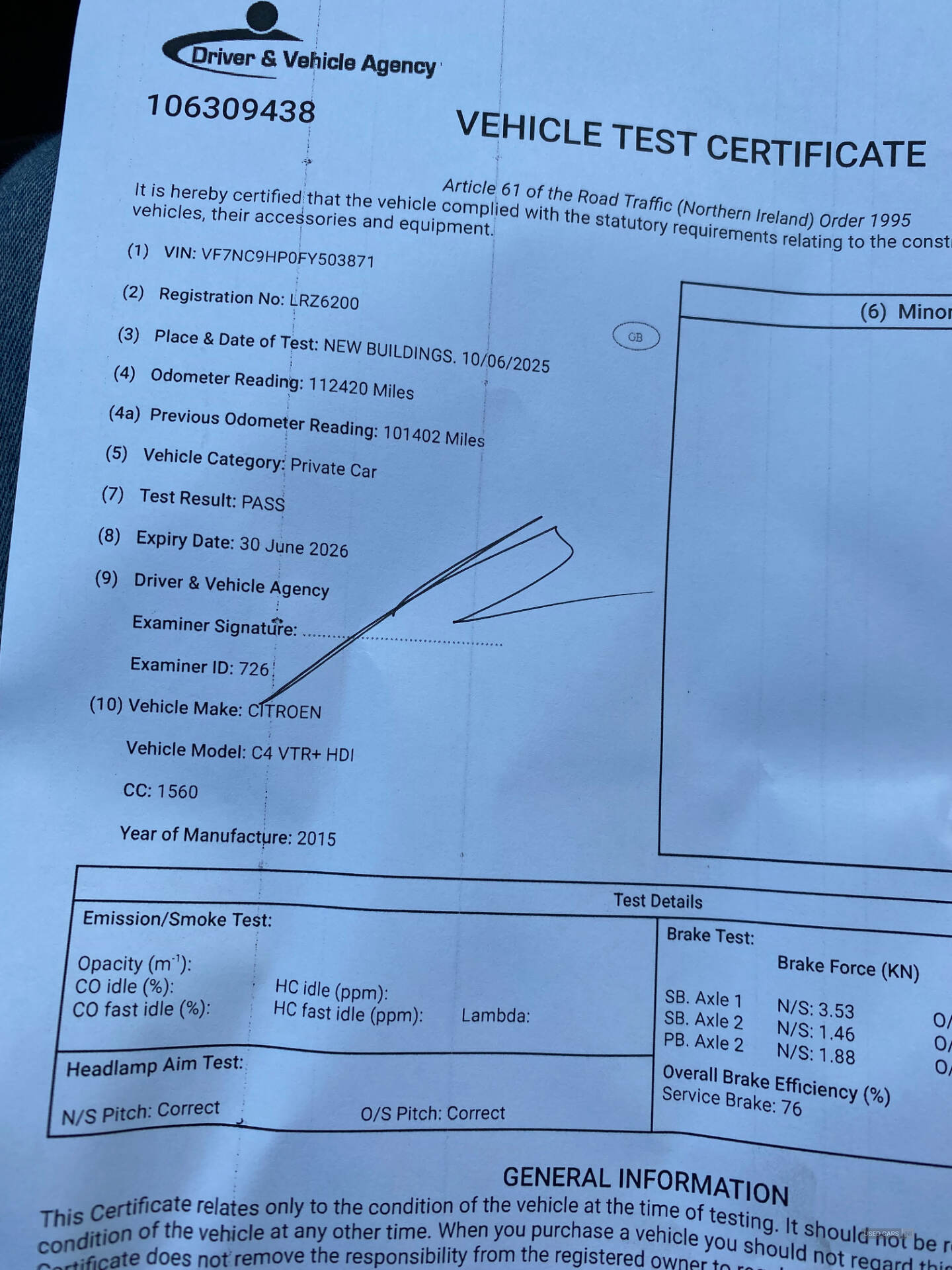 Jan 2015 Citroen C4 1.6 HDi VTR+ 5dr