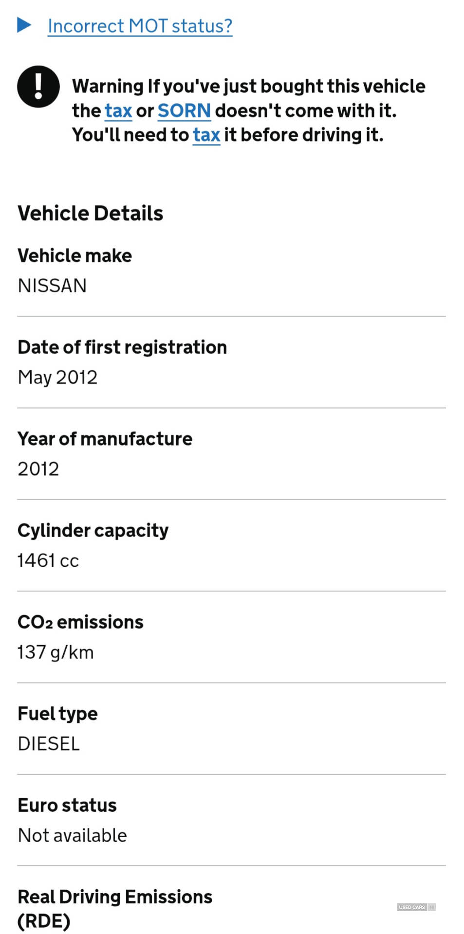 May 2012 Nissan Qashqai 1.5 dCi [110] N-Tec 5dr