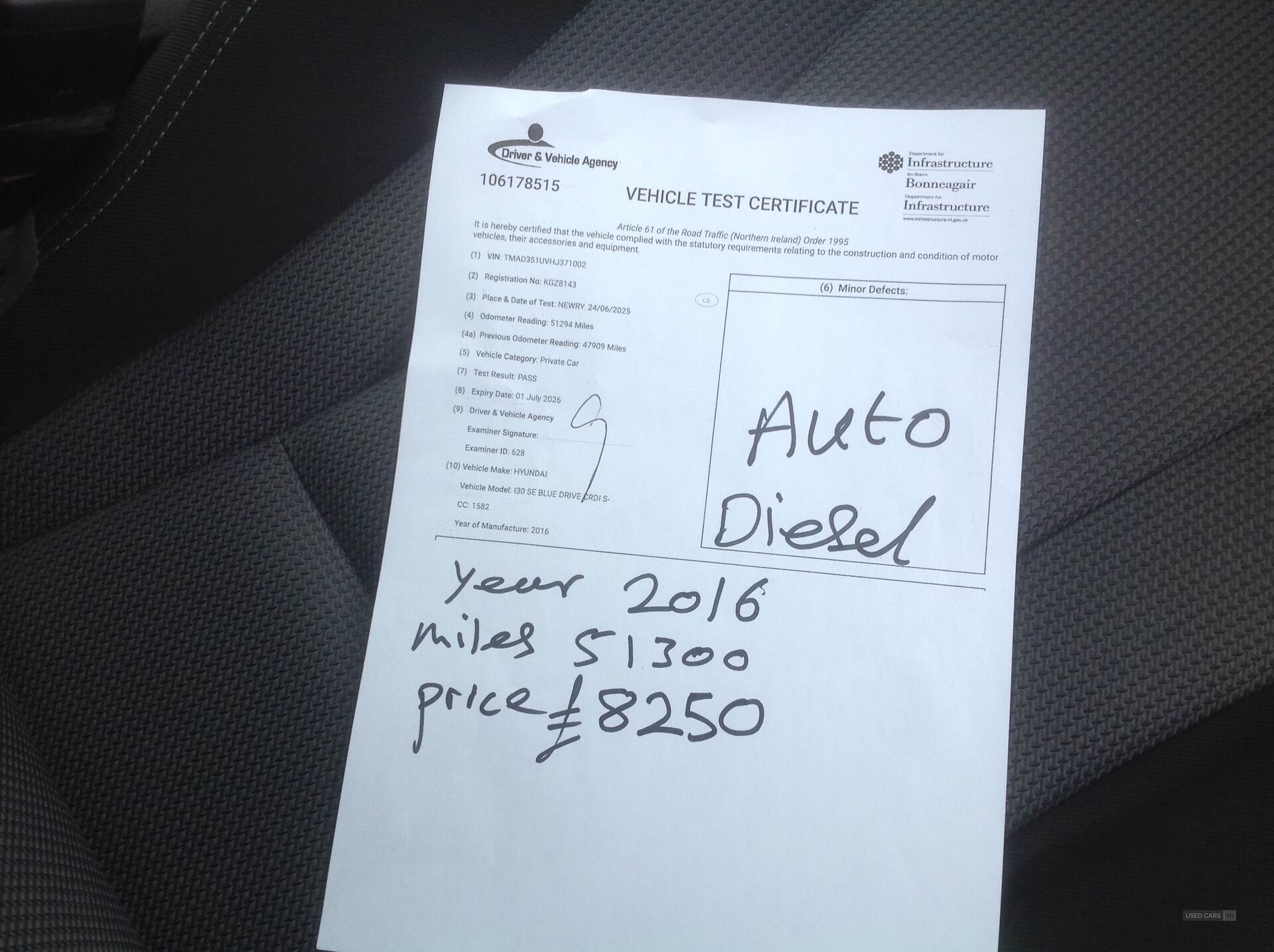 Hyundai i30 DIESEL HATCHBACK in Down