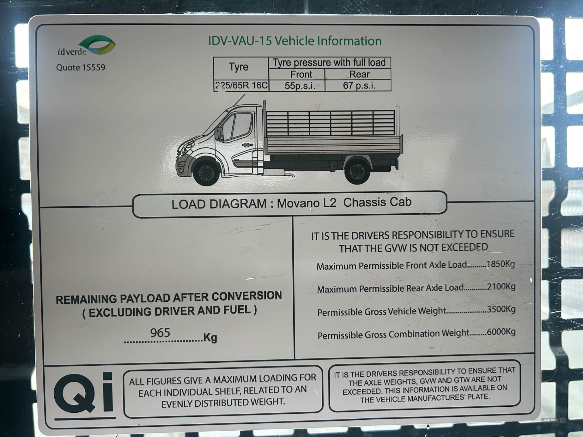 Vauxhall Movano 3500 L2 DIESEL FWD in Antrim