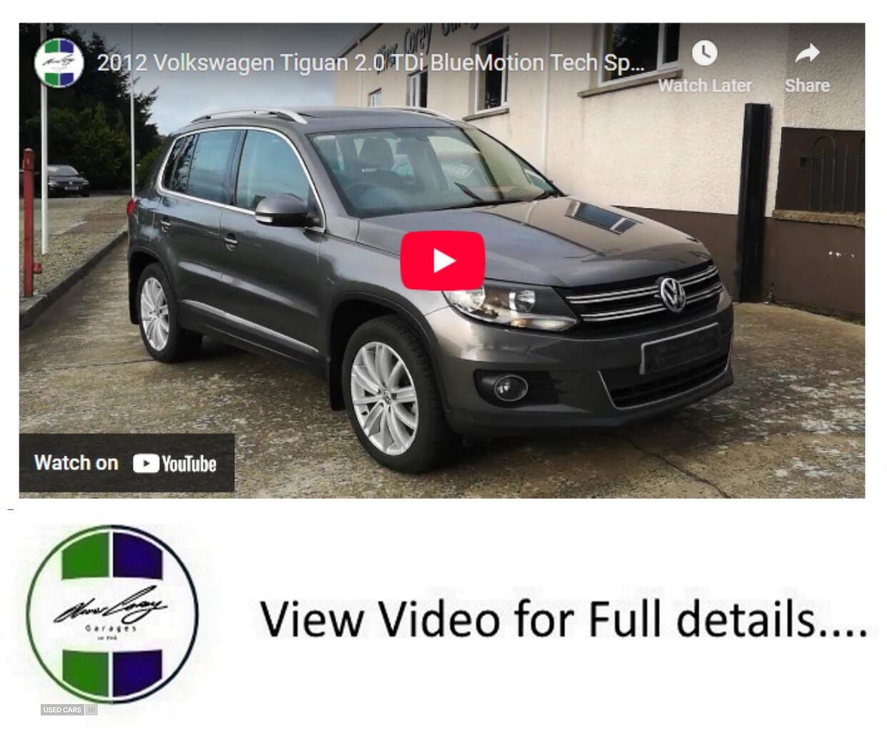 Volkswagen Tiguan DIESEL ESTATE in Tyrone