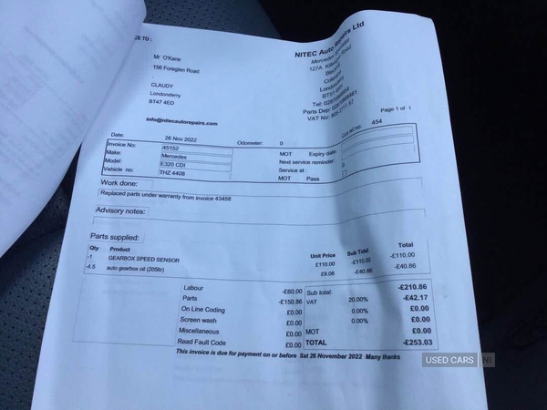 Mercedes E-Class DIESEL SALOON in Derry / Londonderry