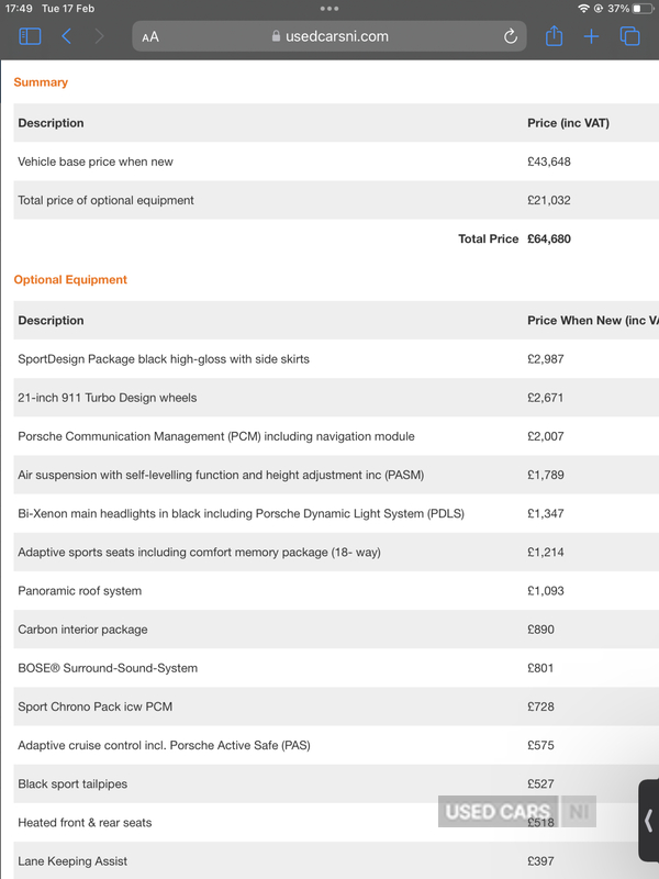 Porsche Macan DIESEL ESTATE in Derry / Londonderry