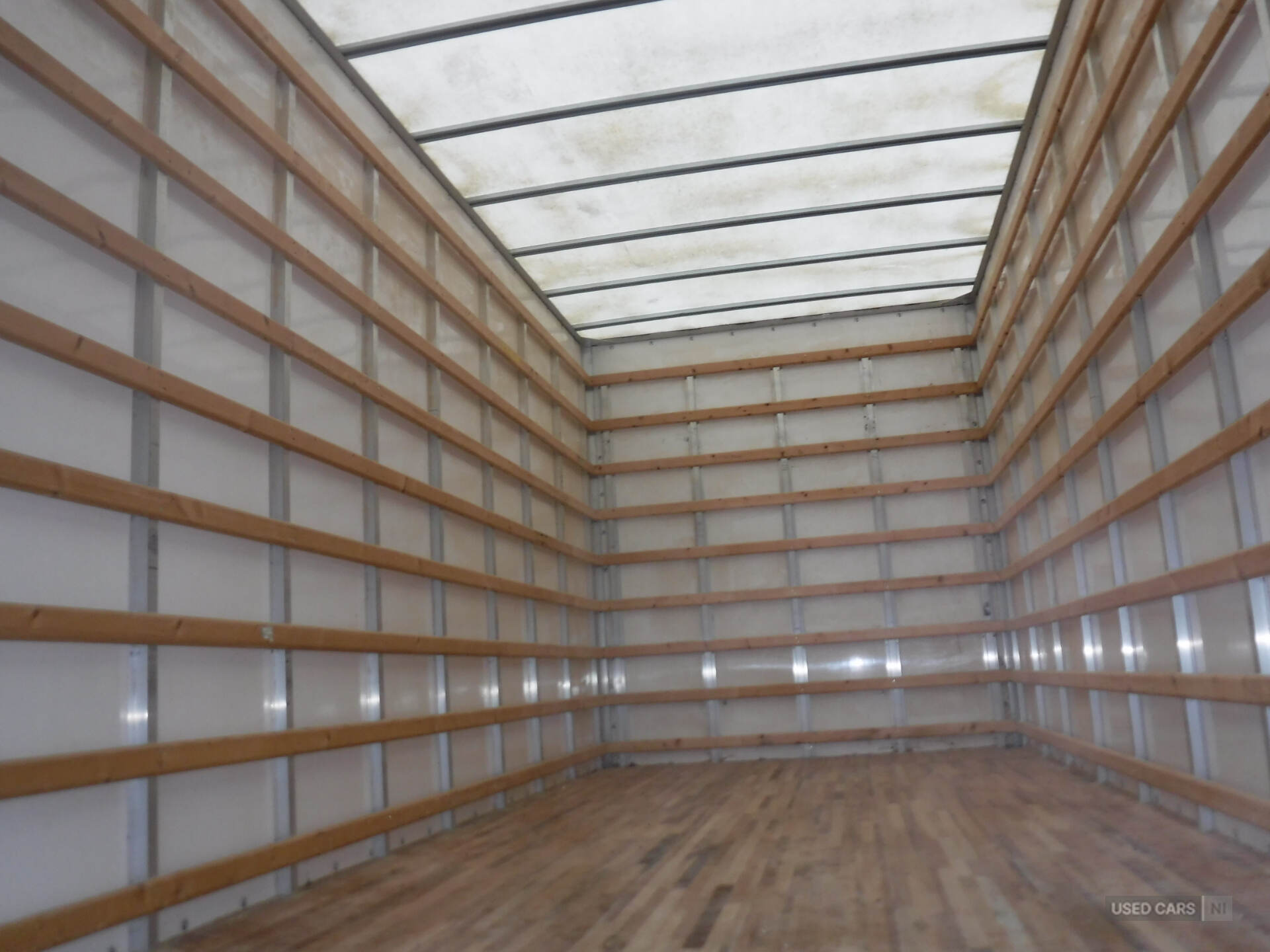 Iveco Eurocargo 20ft GRP box with hardwood floor & tying rails. in Down