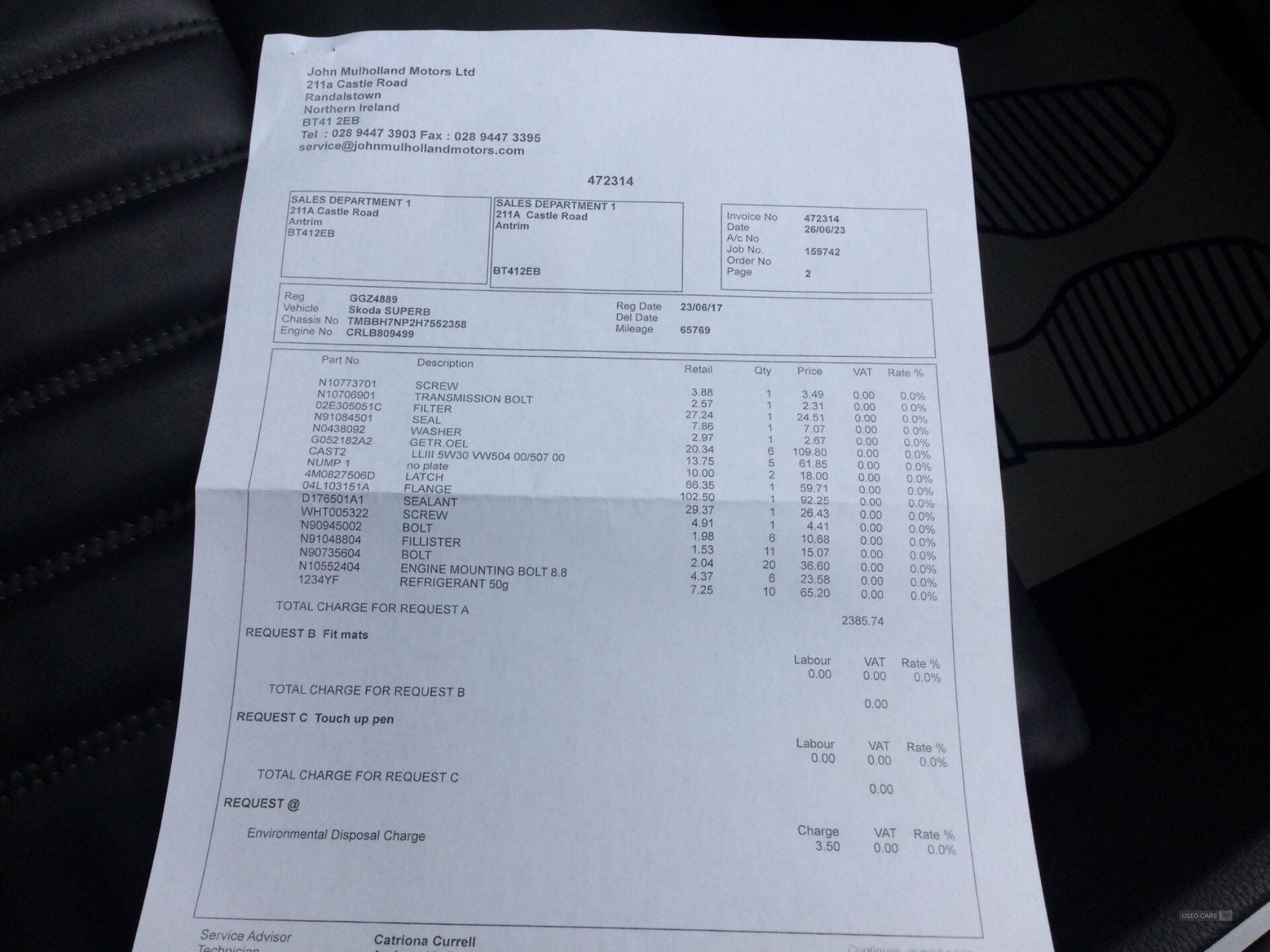 Skoda Superb DIESEL HATCHBACK in Derry / Londonderry