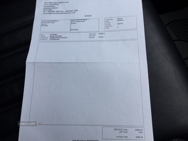 Skoda Superb DIESEL HATCHBACK in Derry / Londonderry